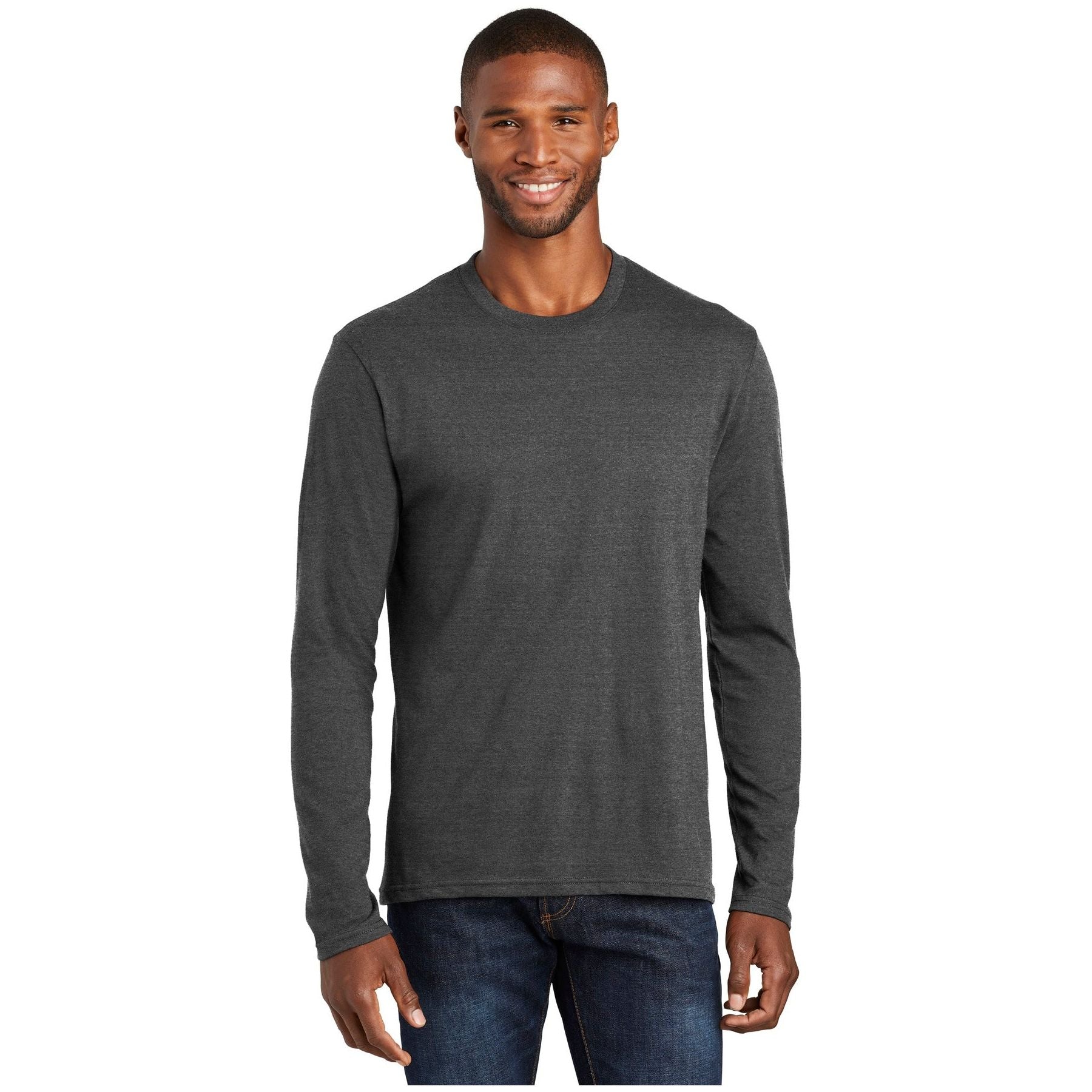 Port & Company ® Long Sleeve Fan Favorite ™ Blend Tee. PC455LS - Port & Company PC455LS T-Shirts Port & Company Black Heather S