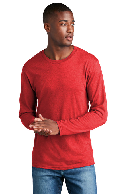 Port & Company® Long Sleeve Fan Favorite™ Blend Tee PC455LS T-Shirts Port & Company Bright Red Heather S