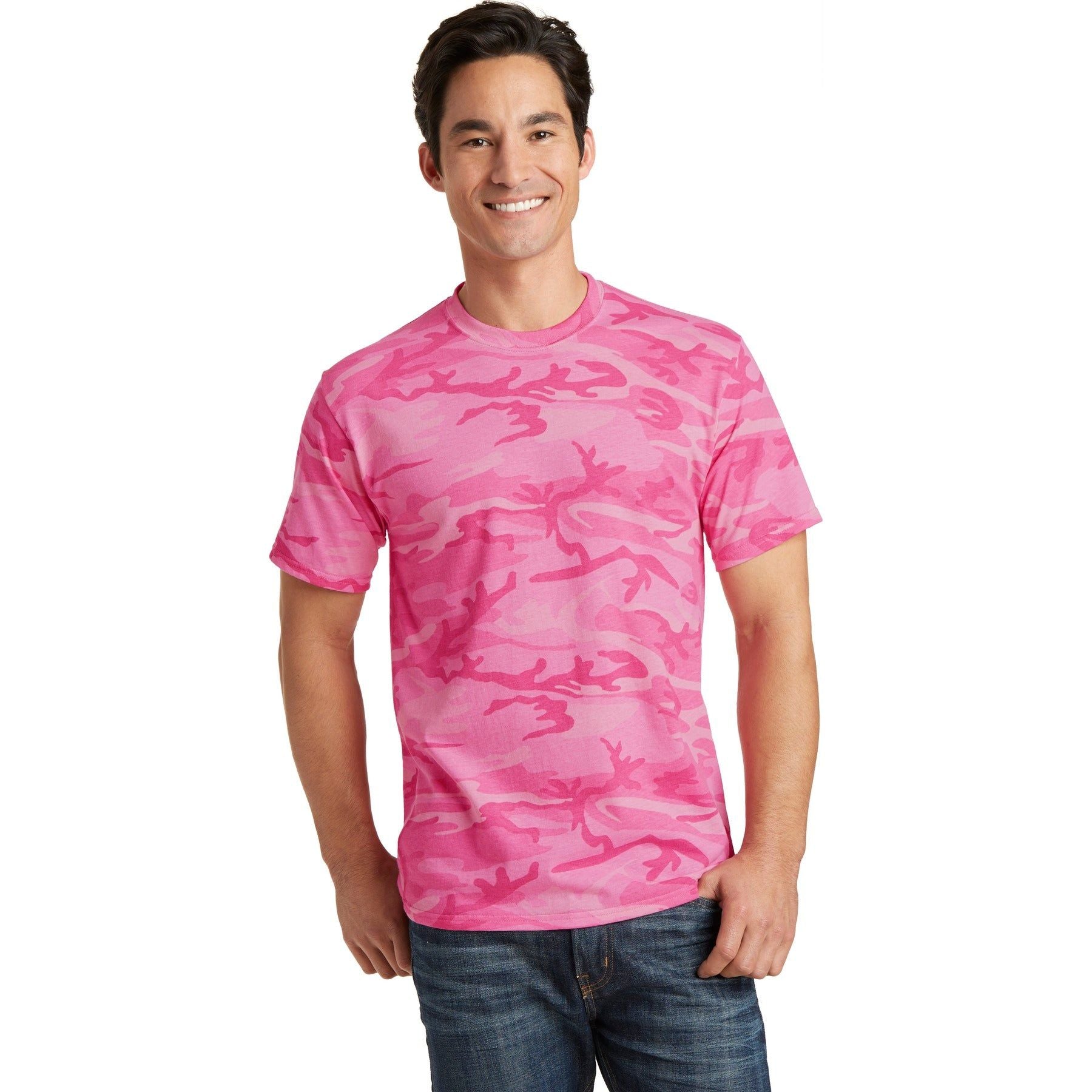 Port & Company ® Core Cotton Camo Tee. PC54C - Port & Company PC54C T-Shirts Port & Company Pink Camo S