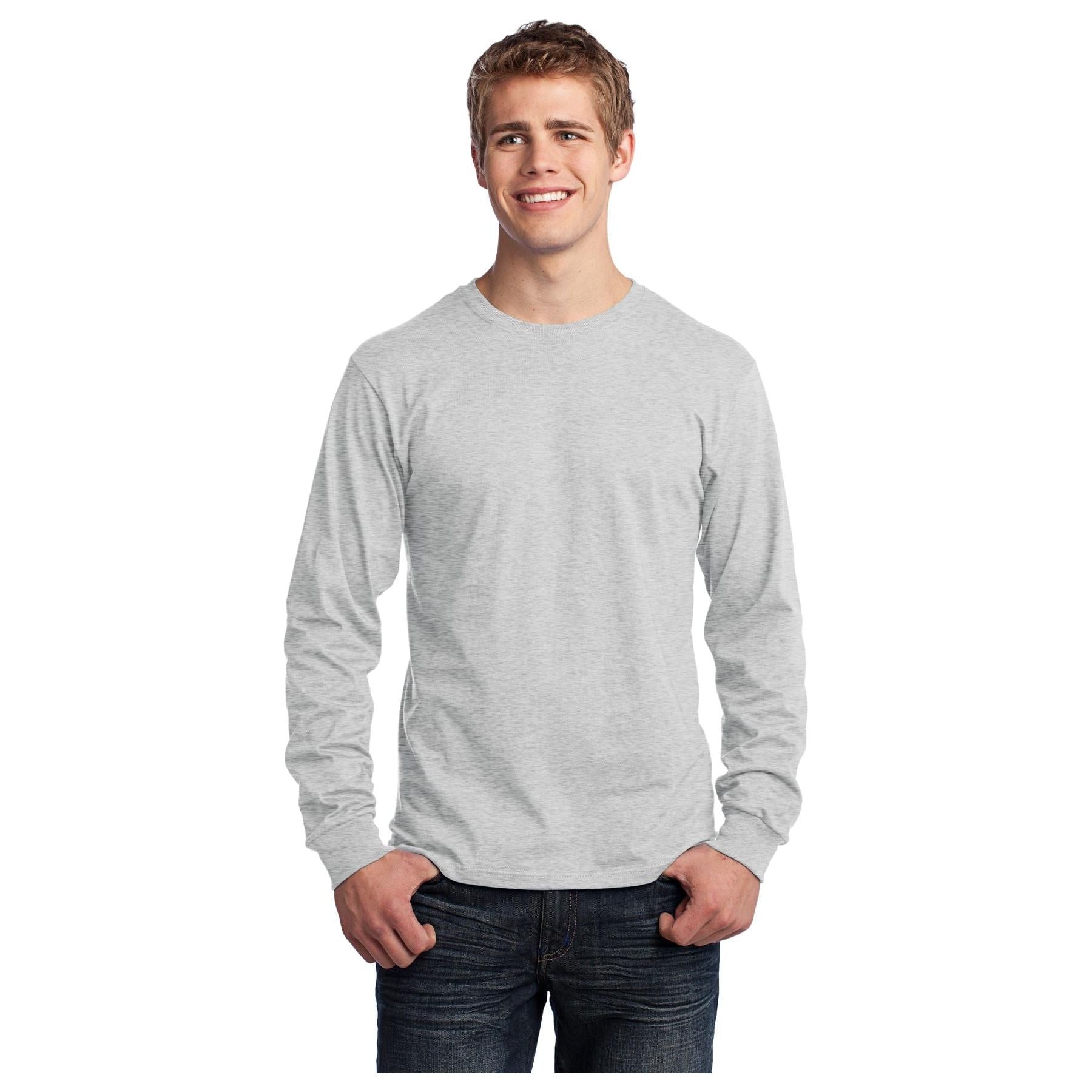 Port & Company ® - Long Sleeve Core Cotton Tee. PC54LS - Ash - Port & Company PC54LS T-Shirts Port & Company Ash S