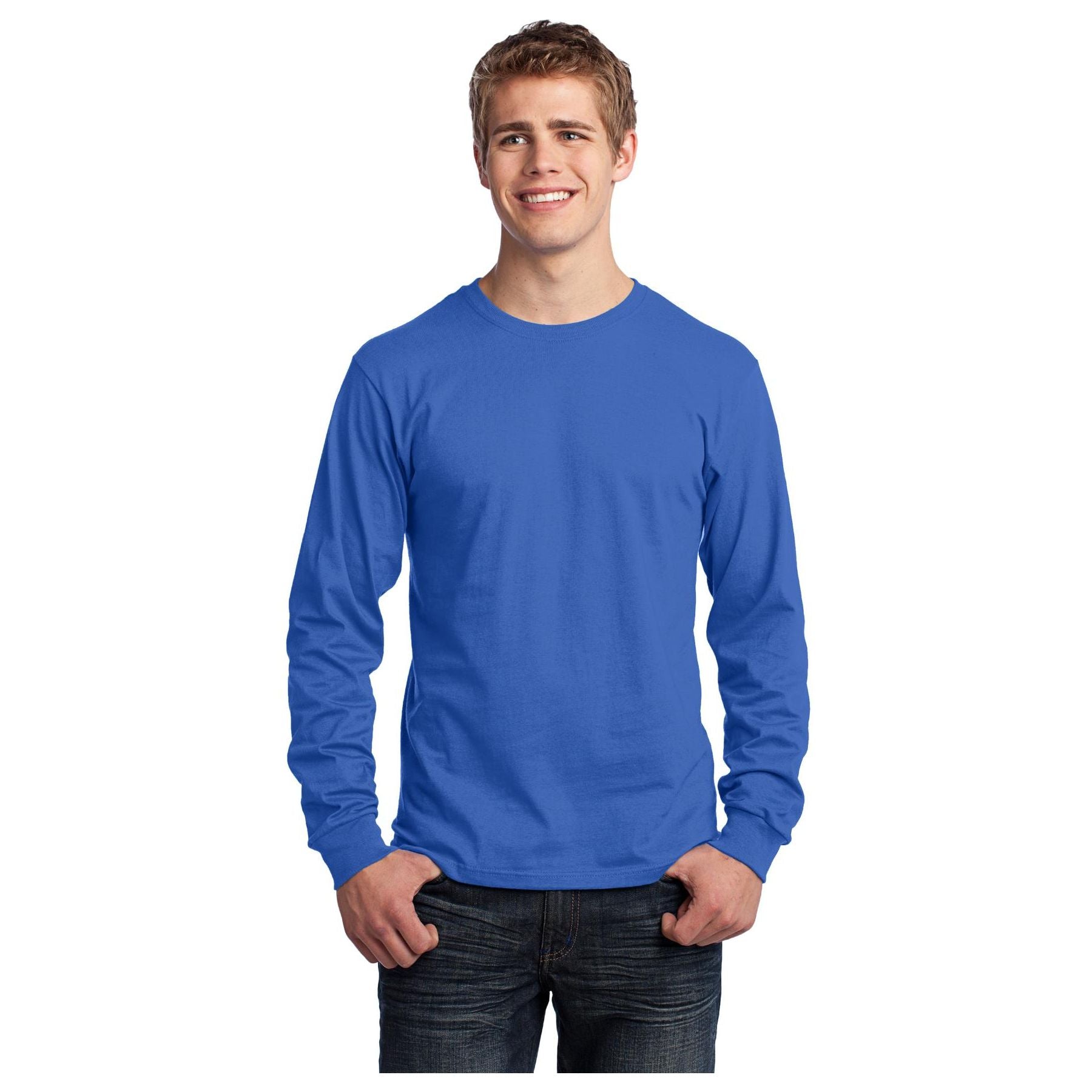 Port & Company ® - Long Sleeve Core Cotton Tee. PC54LS - Royal - Port & Company PC54LS T-Shirts Port & Company Royal S