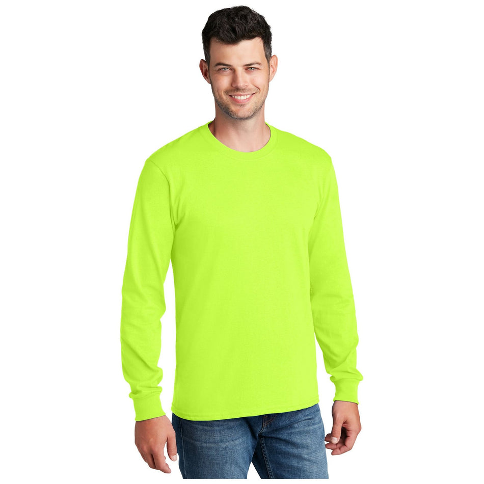 Port & Company ® - Long Sleeve Core Cotton Tee. PC54LS - S. Green - Port & Company PC54LS T-Shirts Port & Company S. Green S