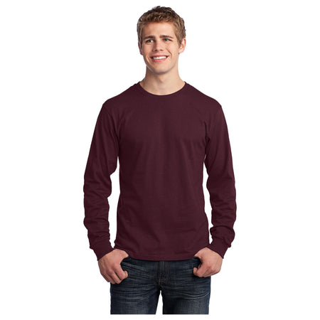 Port & Company ® - Long Sleeve Core Cotton Tee. PC54LS - Athletic Maroon - Port & Company PC54LS T-Shirts Port & Company Athletic Maroon S