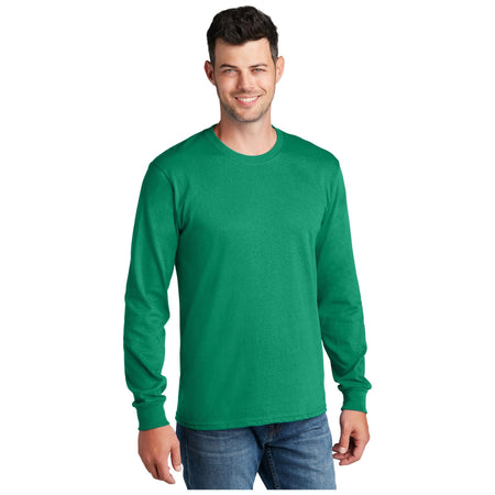 Port & Company ® - Long Sleeve Core Cotton Tee. PC54LS - Kelly - Port & Company PC54LS T-Shirts Port & Company Kelly S