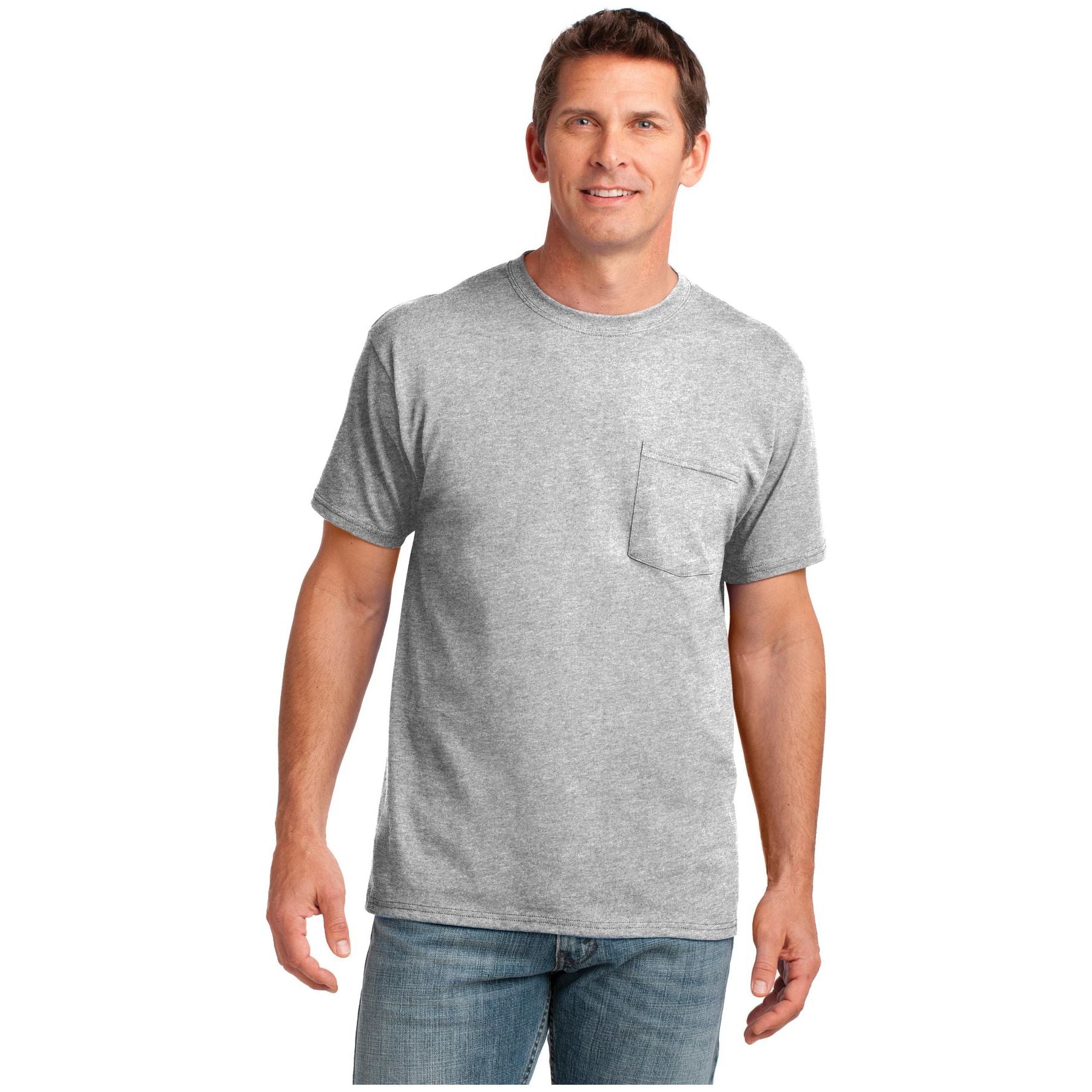 Port & Company ® Core Cotton Pocket Tee. PC54P - Port & Company PC54P T-Shirts Port & Company Ash S