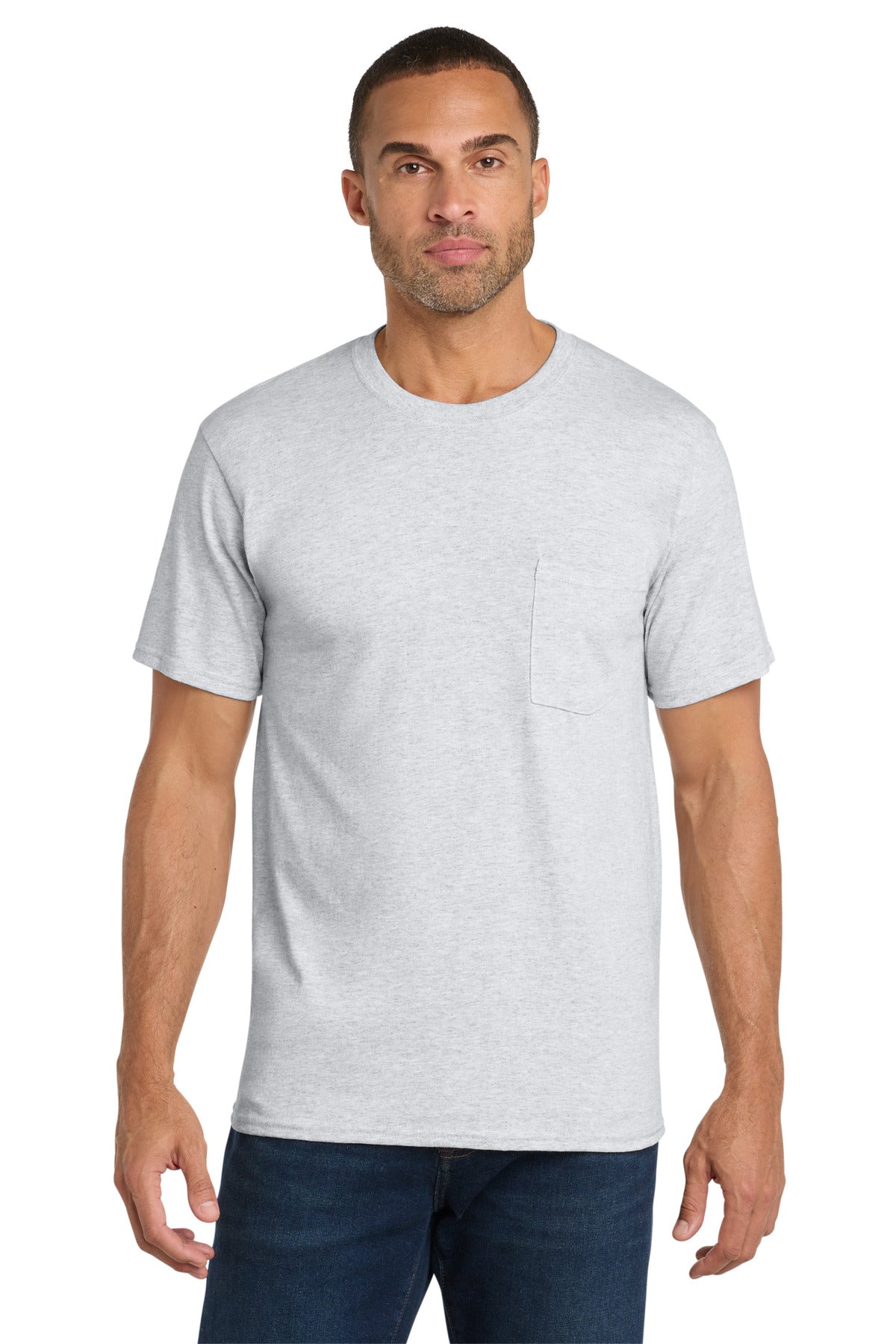 Port & Company PC54P Core Cotton Pocket Tee Wholesale Blank Pocket Tees | Port & Co PC54P