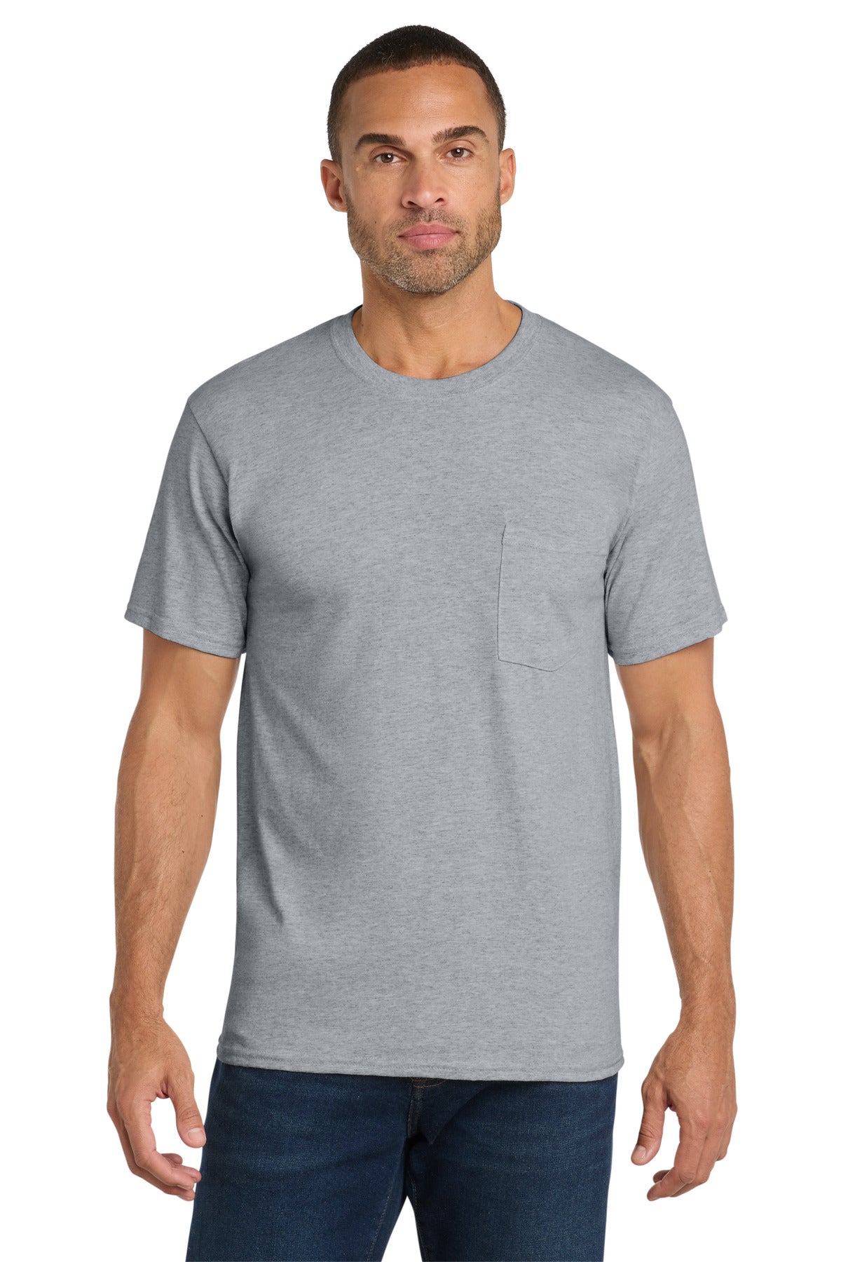 Port & Company PC54P Core Cotton Pocket Tee Wholesale Blank Pocket Tees | Port & Co PC54P