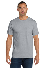 Port & Company PC54P Core Cotton Pocket Tee Wholesale Blank Pocket Tees | Port & Co PC54P