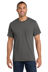 Port & Company PC54P Core Cotton Pocket Tee Wholesale Blank Pocket Tees | Port & Co PC54P