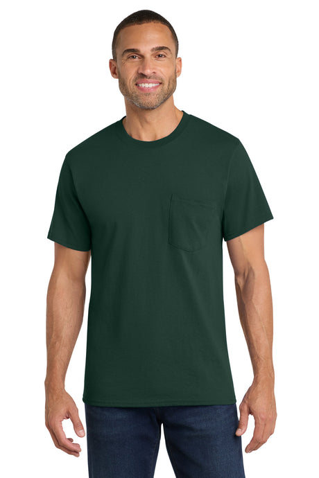 Port & Company PC54P Core Cotton Pocket Tee Wholesale Blank Pocket Tees | Port & Co PC54P