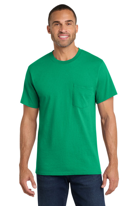 Port & Company PC54P Core Cotton Pocket Tee Wholesale Blank Pocket Tees | Port & Co PC54P