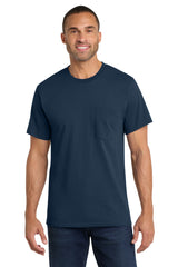 Port & Company PC54P Core Cotton Pocket Tee Wholesale Blank Pocket Tees | Port & Co PC54P