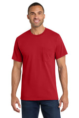 Port & Company PC54P Core Cotton Pocket Tee Wholesale Blank Pocket Tees | Port & Co PC54P