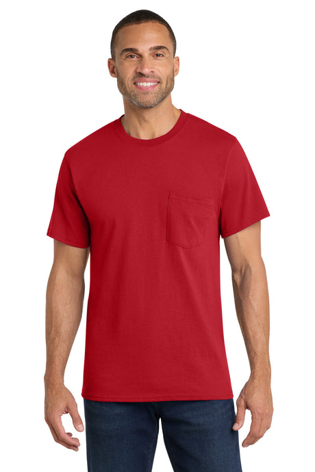 Port & Company PC54P Core Cotton Pocket Tee Wholesale Blank Pocket Tees | Port & Co PC54P