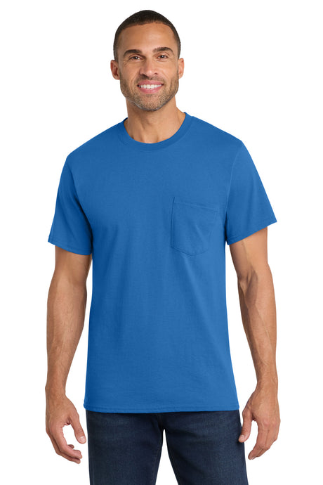Port & Company PC54P Core Cotton Pocket Tee Wholesale Blank Pocket Tees | Port & Co PC54P