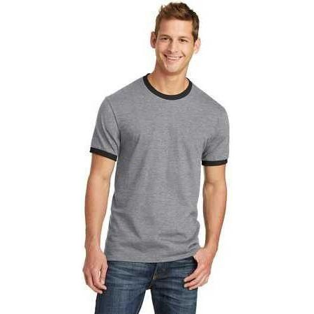 Joe's USA Men's Soft Classic Ringer Tee Joe's USA Small Athletic Heather/Jet Black
