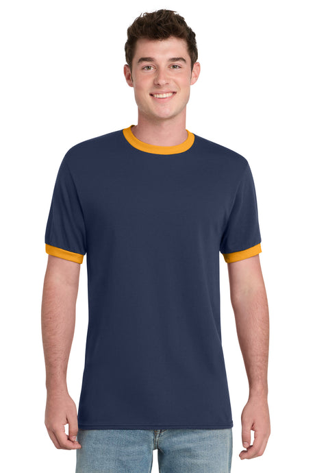 Port & Company PC54R Core Cotton Ringer Tee | Port & Co PC54R