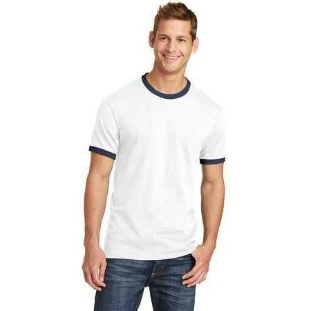 Joe's USA Men's Soft Classic Ringer Tee Joe's USA Small White/Navy