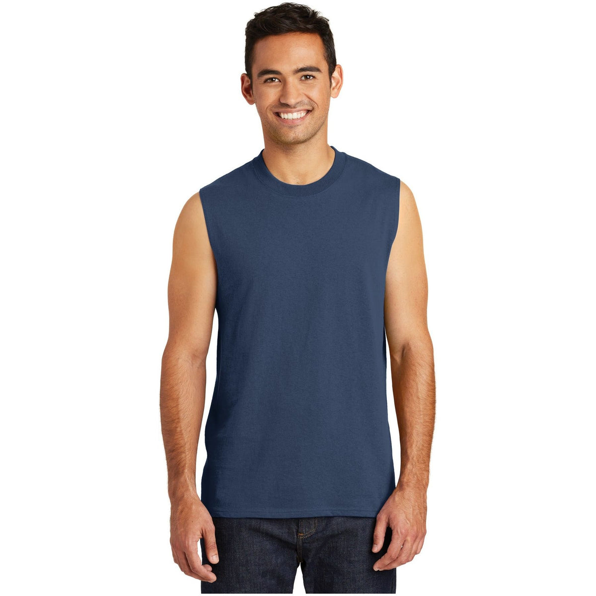 Port & Company ® Core Cotton Sleeveless Tee. PC54SL - Port & Company PC54SL T-Shirts Port & Company Navy S