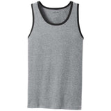 Joe's USA Mens 5.4-oz 100% Cotton Tank Tops in Sizes S-4XL Activewear Joe's USA S Athletic Heather/Black