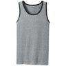 Joe's USA Mens 5.4-oz 100% Cotton Tank Tops in Sizes S-4XL Activewear Joe's USA S Athletic Heather/Black