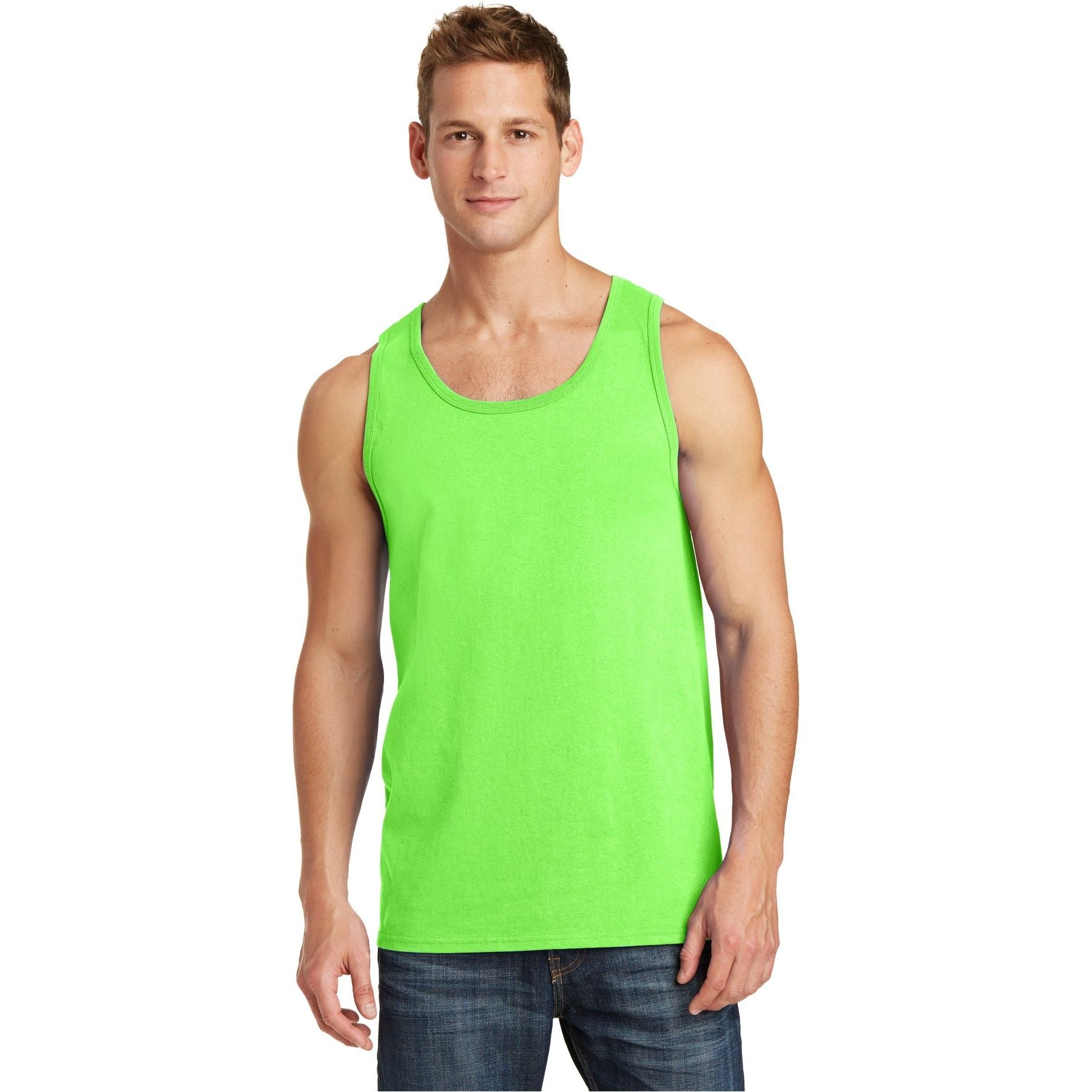 Port & Company ® Core Cotton Tank Top. PC54TT - Neon Green - Port & Company PC54TT T-Shirts Port & Company Neon Green S