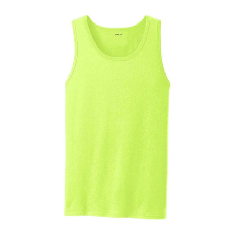 Joe's USA Mens 5.4-oz 100% Cotton Tank Tops in Sizes S-4XL Activewear Joe's USA S Neon Yellow