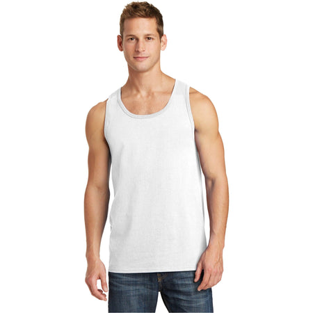 Port & Company ® Core Cotton Tank Top. PC54TT - White - Port & Company PC54TT T-Shirts Port & Company White S