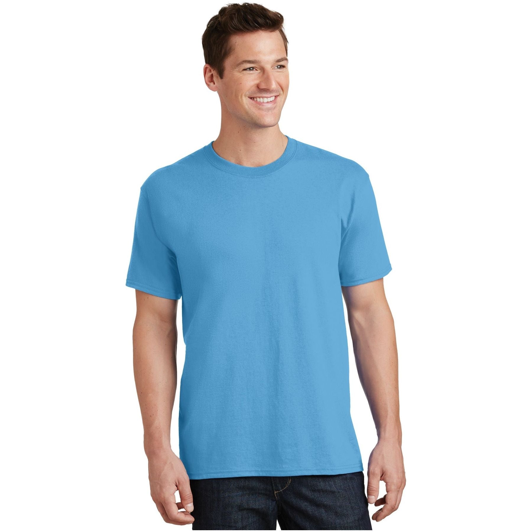 Port & Company ® Tall Core Cotton Tee PC54T - Aquatic Blue - Port & Company PC54T T-Shirts Port & Company Aquatic Blue LT