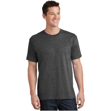 Port & Company ® Tall Core Cotton Tee PC54T - Dark Heather Grey - Port & Company PC54T T-Shirts Port & Company Dark Heather Grey LT