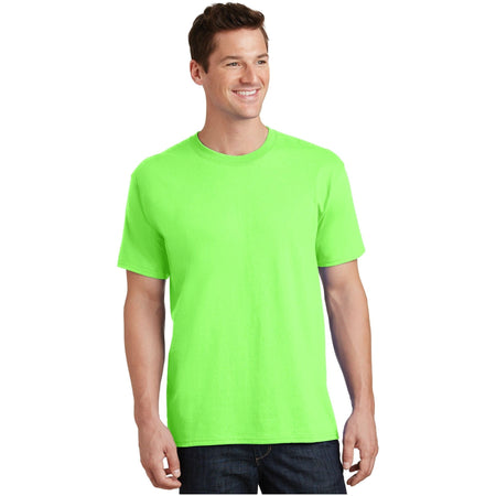 Port & Company ® Tall Core Cotton Tee PC54T - Neon Green - Port & Company PC54T T-Shirts Port & Company Neon Green LT