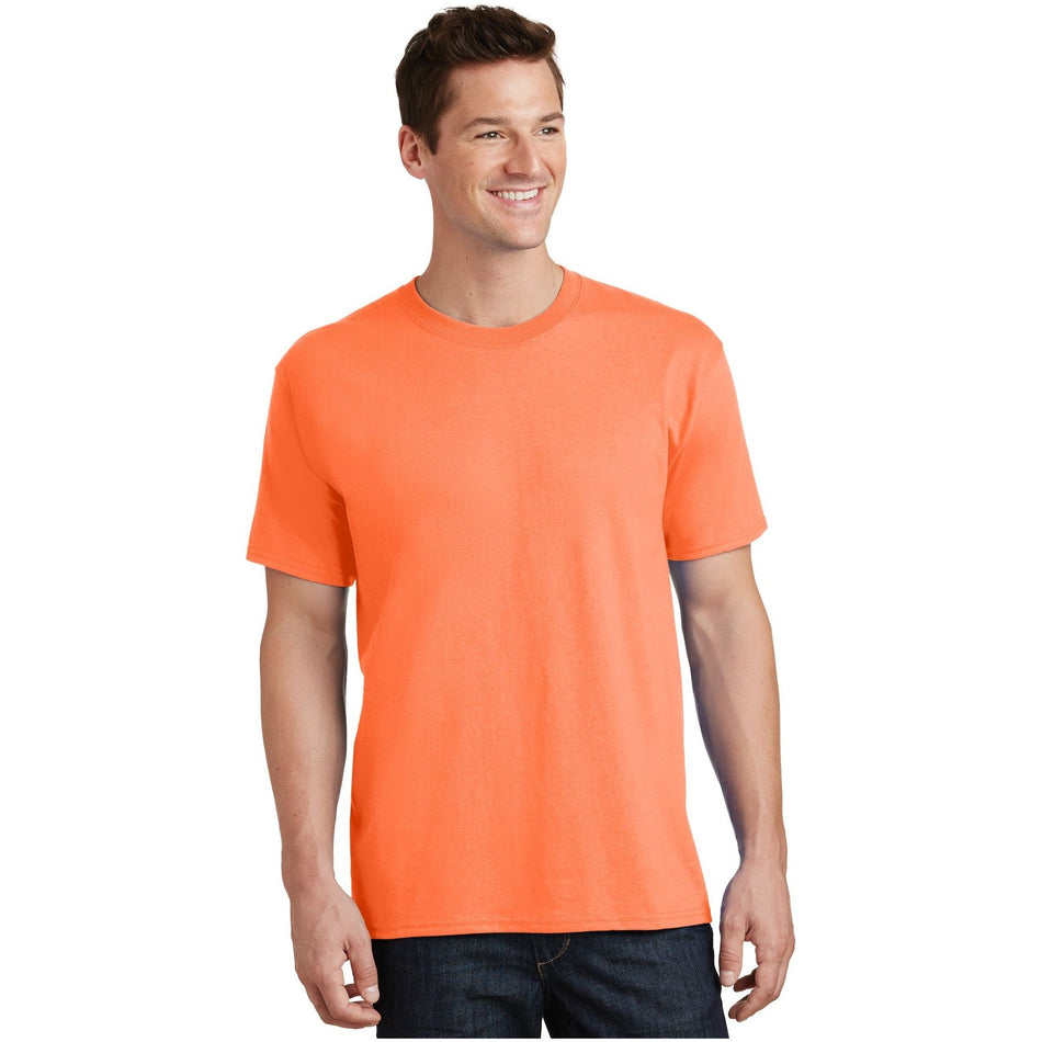 Port & Company ® Tall Core Cotton Tee PC54T - Neon Orange - Port & Company PC54T T-Shirts Port & Company Neon Orange LT