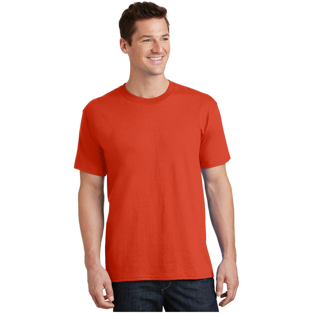 Port & Company ® Tall Core Cotton Tee PC54T - Orange - Port & Company PC54T T-Shirts Port & Company Orange LT