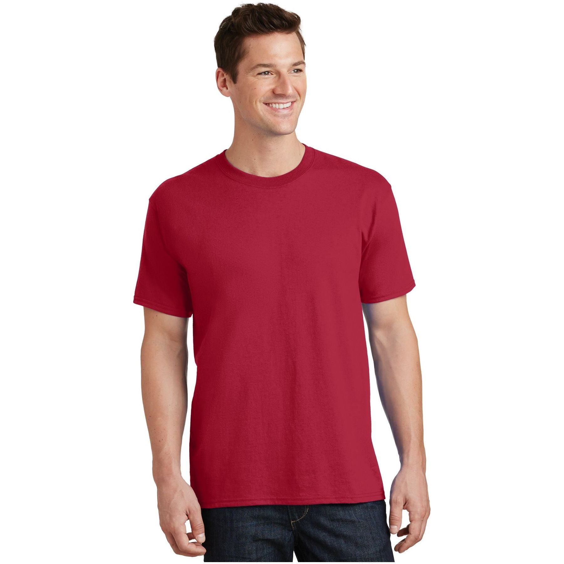 Port & Company ® Tall Core Cotton Tee PC54T - Red - Port & Company PC54T T-Shirts Port & Company Red LT