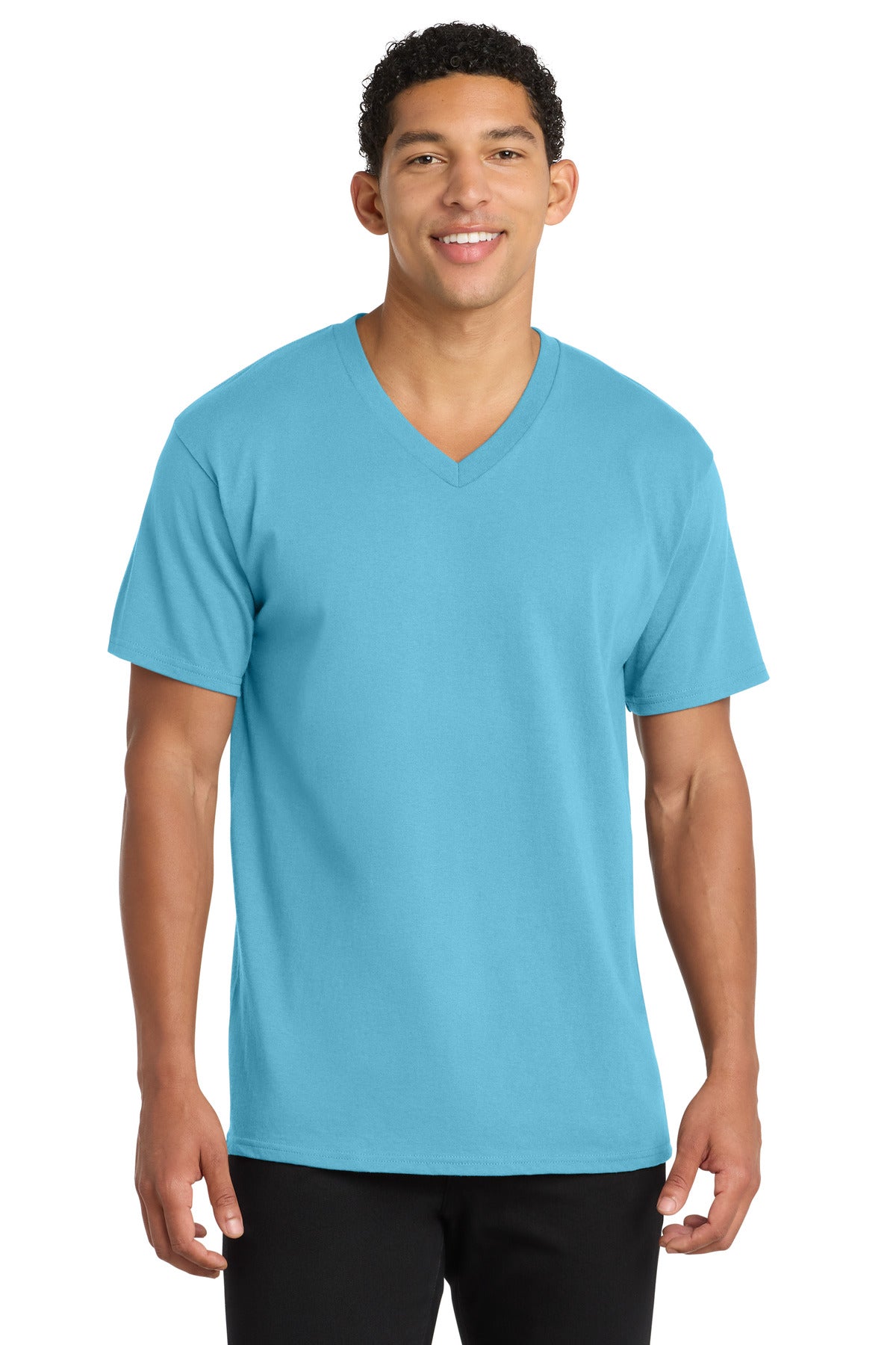 Port & Company PC54V Core Cotton V-Neck Tee | Port & Co PC54V