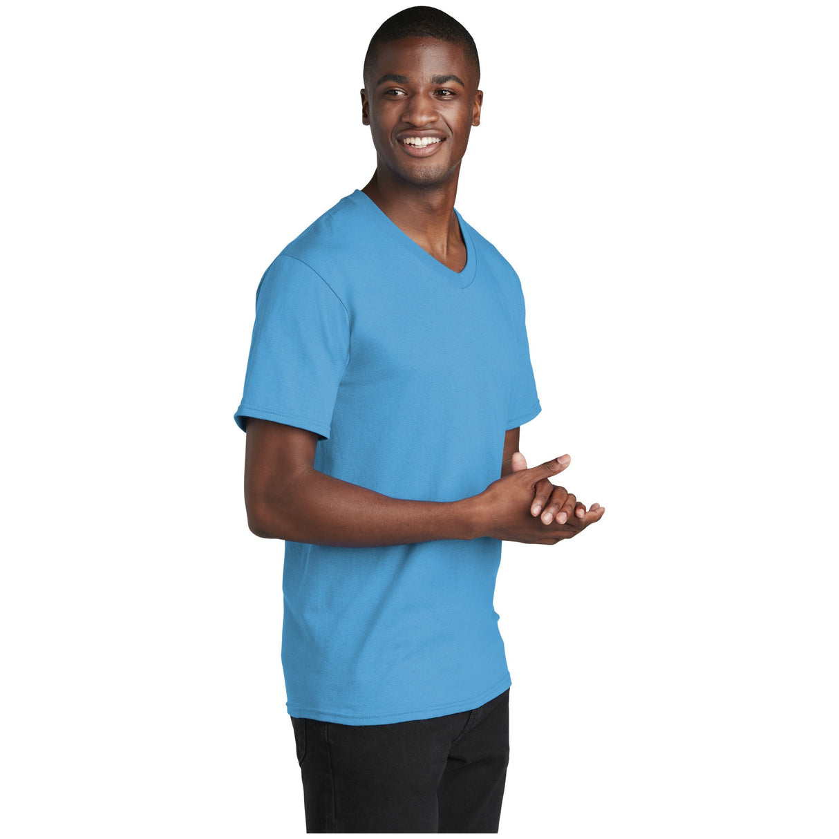 Port & Company® Core Cotton V-Neck Tee PC54V Port & Company