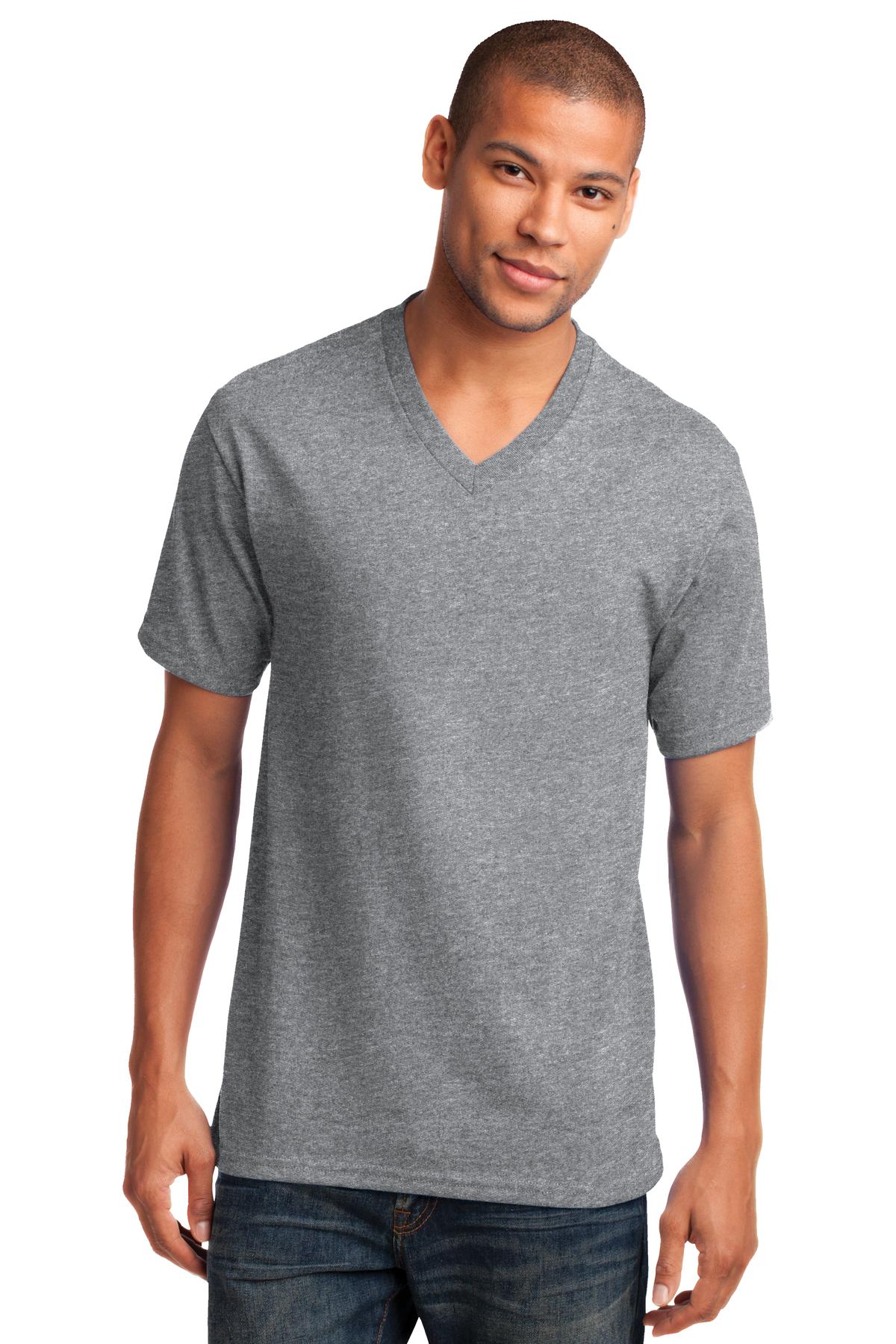 Port & Company ® Core Cotton V-Neck Tee. PC54V - Port & Company PC54V T-Shirts Port & Company Athletic Heather S