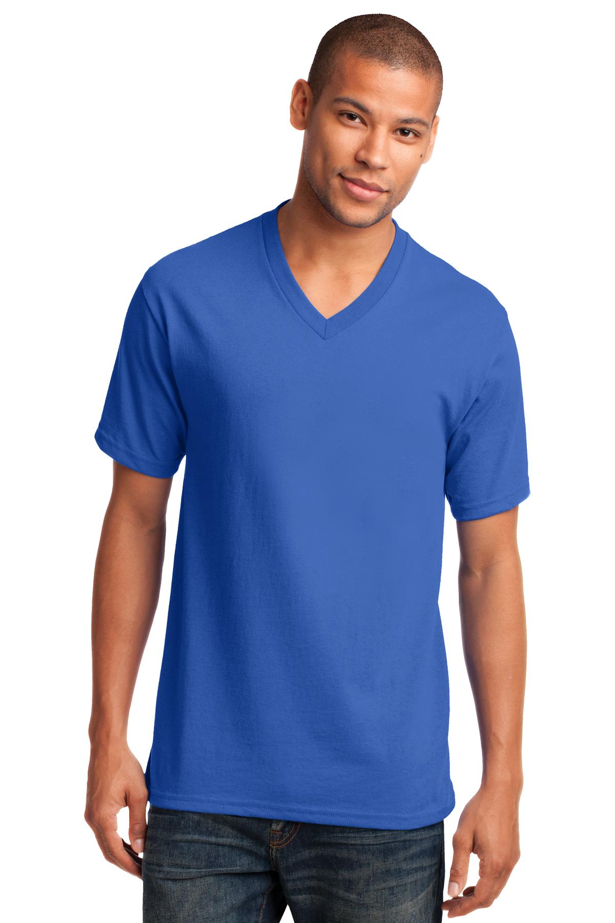 Port & Company ® Core Cotton V-Neck Tee. PC54V - Port & Company PC54V T-Shirts Port & Company