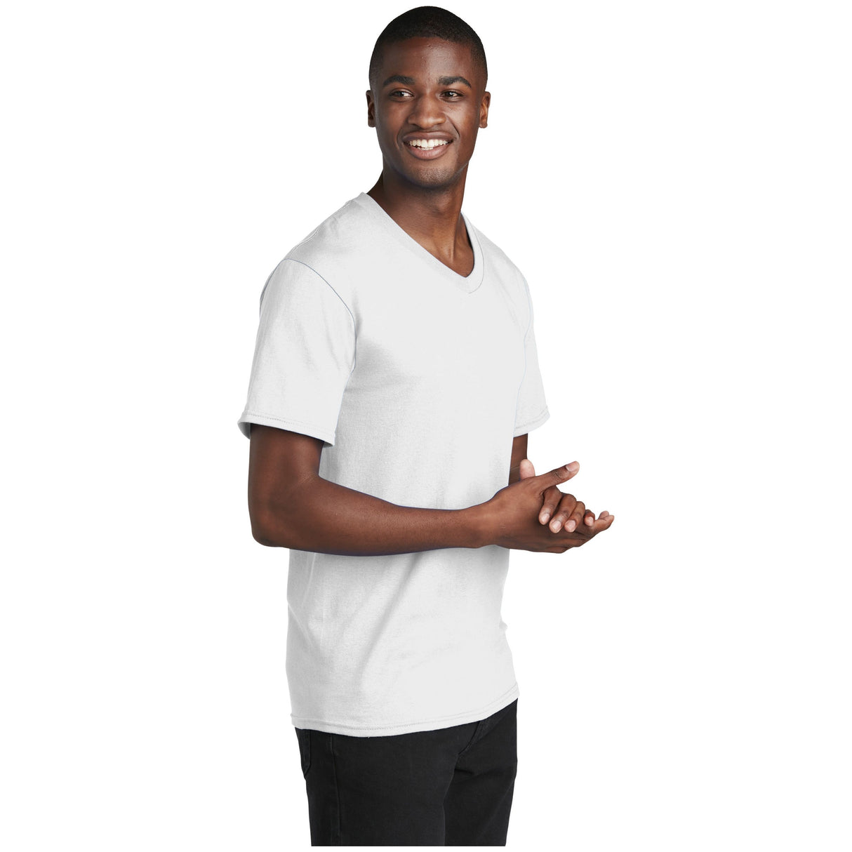 Port & Company® Core Cotton V-Neck Tee PC54V