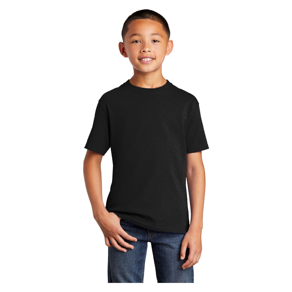 Port & Company ® Youth Core Cotton DTG Tee PC54YDTG - Port & Company PC54YDTG T-Shirts Port & Company Jet Black XS