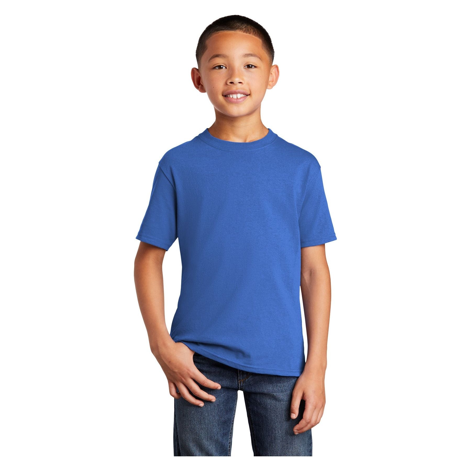 Port & Company ® Youth Core Cotton DTG Tee PC54YDTG - Port & Company PC54YDTG T-Shirts Port & Company Royal XS