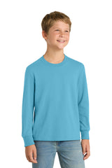 Port & Company PC54YLS Youth Long Sleeve Core Cotton Tee Wholesale Youth Long Sleeve Tees | Port & Co PC54YLS