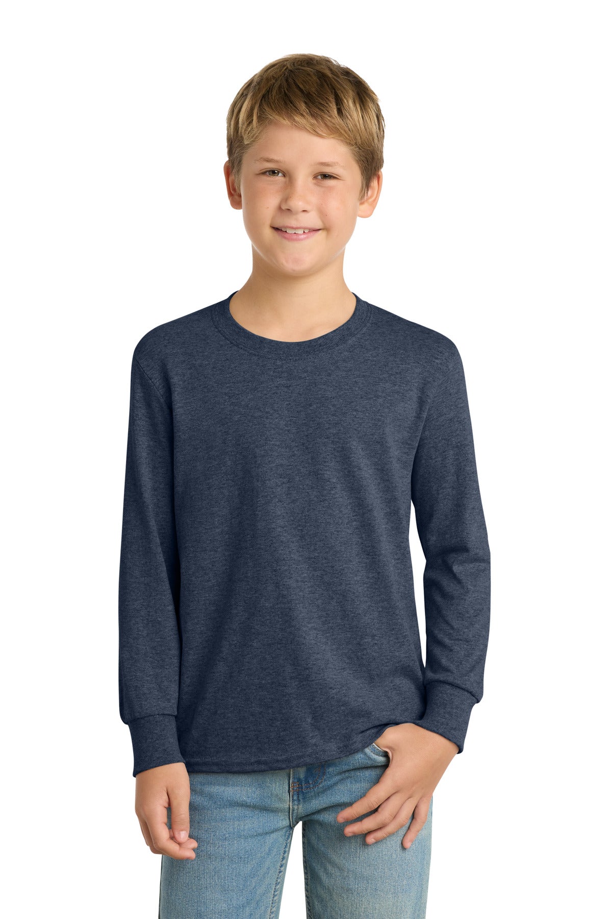 Port & Company PC54YLS Youth Long Sleeve Core Cotton Tee Wholesale Youth Long Sleeve Tees | Port & Co PC54YLS