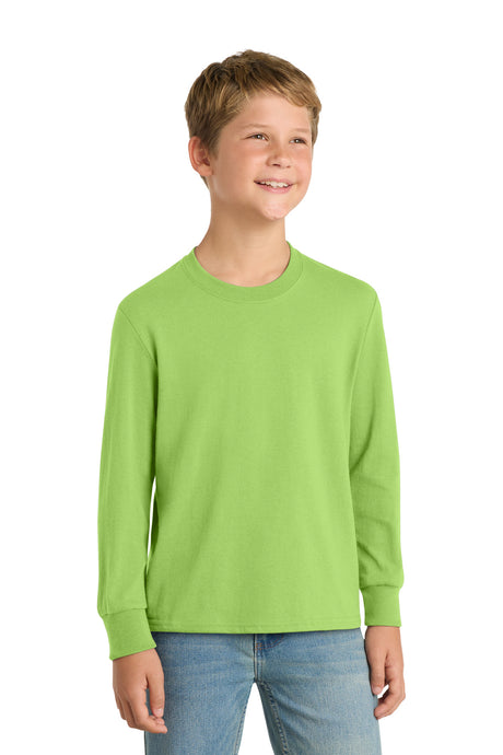 Port & Company PC54YLS Youth Long Sleeve Core Cotton Tee Wholesale Youth Long Sleeve Tees | Port & Co PC54YLS