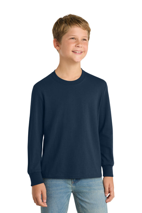 Port & Company PC54YLS Youth Long Sleeve Core Cotton Tee Wholesale Youth Long Sleeve Tees | Port & Co PC54YLS