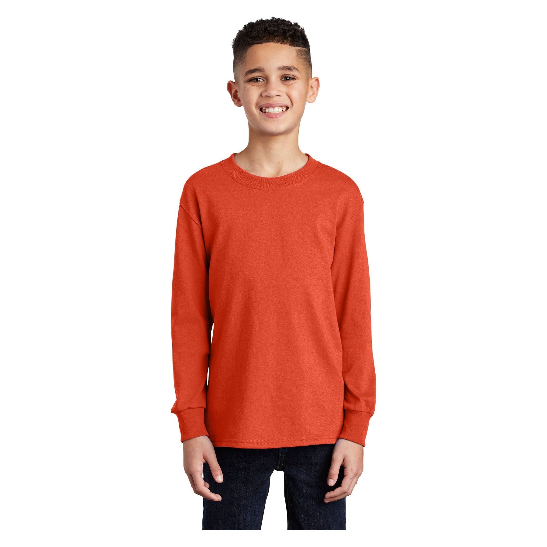 Port & Company ® Youth Long Sleeve Core Cotton Tee. PC54YLS - Port & Company PC54YLS T-Shirts Port & Company