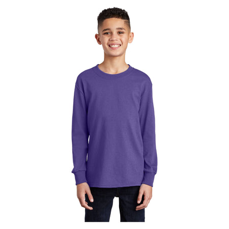 Port & Company ® Youth Long Sleeve Core Cotton Tee. PC54YLS - Port & Company PC54YLS T-Shirts Port & Company