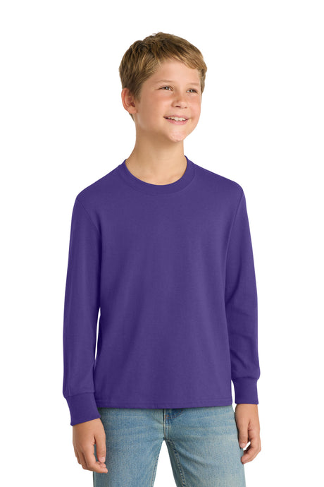 Port & Company PC54YLS Youth Long Sleeve Core Cotton Tee Wholesale Youth Long Sleeve Tees | Port & Co PC54YLS