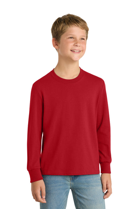 Port & Company PC54YLS Youth Long Sleeve Core Cotton Tee Wholesale Youth Long Sleeve Tees | Port & Co PC54YLS
