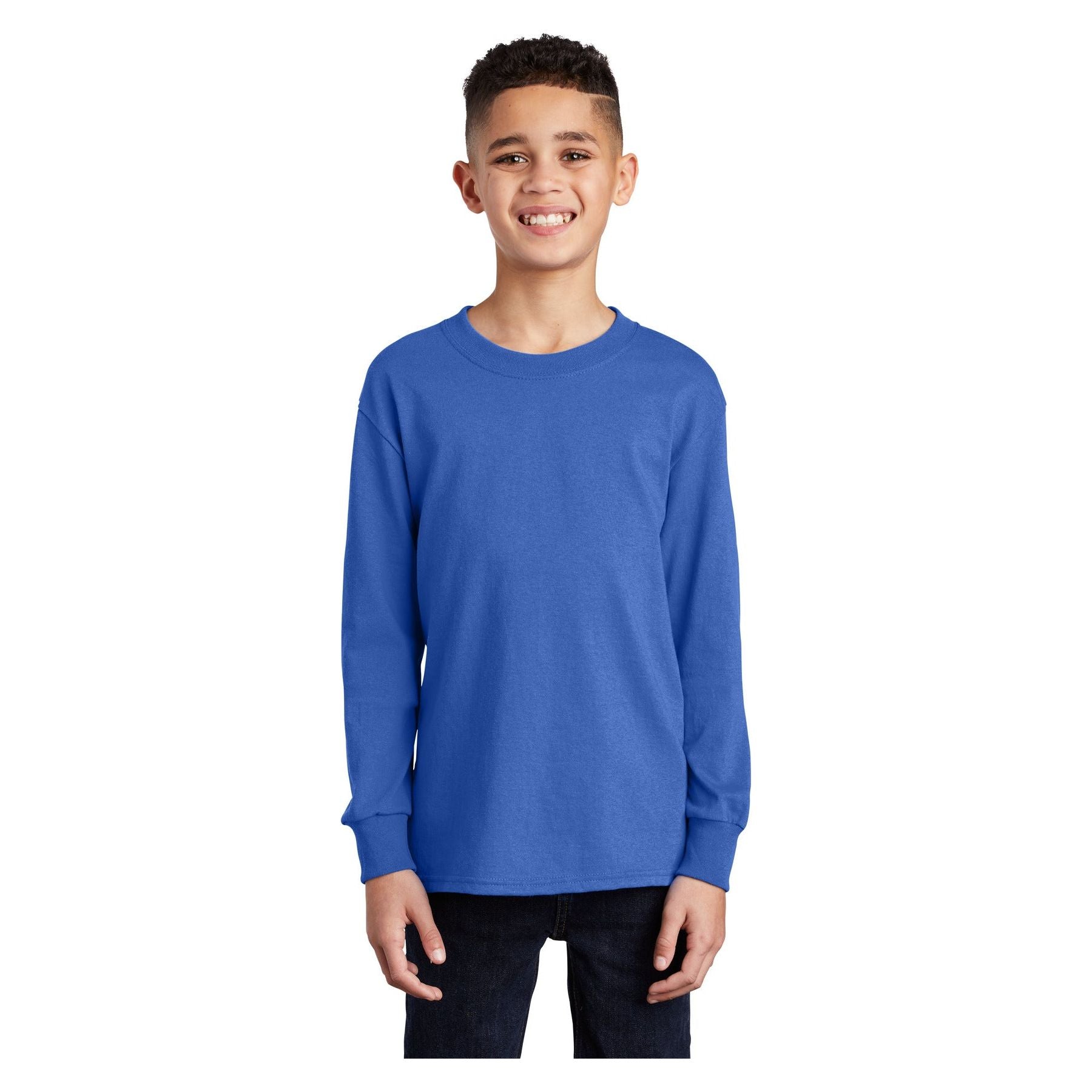 Port & Company ® Youth Long Sleeve Core Cotton Tee. PC54YLS - Port & Company PC54YLS T-Shirts Port & Company